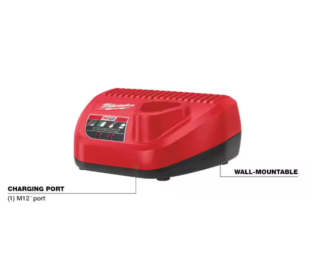M12 12V Lithium-Ion XC High Output 5.0 Ah Battery Pack (2-Pack) Starter Kit with Charger