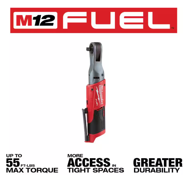 M12 FUEL 12V Lithium-Ion Brushless Cordless 3/8 in. Ratchet (Tool-Only)