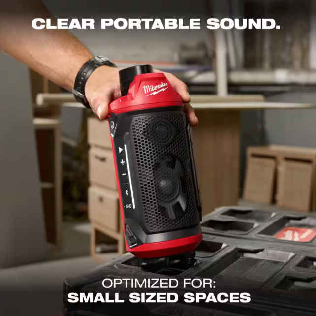 M12 12-Volt Lithium-Ion Cordless Bluetooth Jobsite Speaker with PACKOUT Compatibility