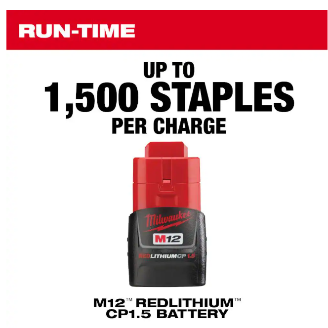 M12 12-Volt Lithium-Ion Cordless 3/8 in. Crown Stapler (Tool-Only)